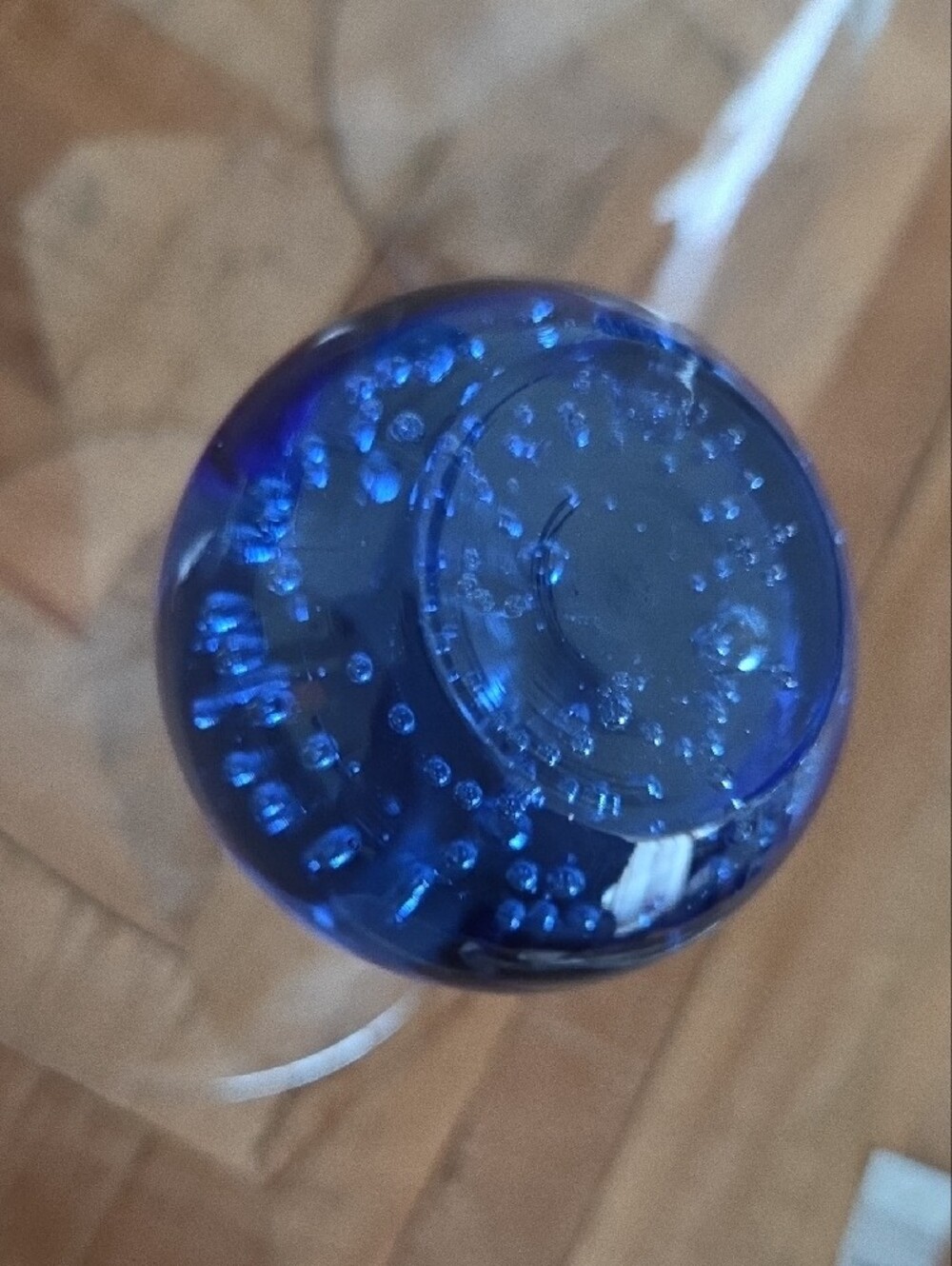 Blue-Base Bubble Ball Controlled Bubbles Martini Glasses - 3 oz. Set of 4 - Picture 14 of 14